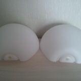 Duo of vintage opaline wall light