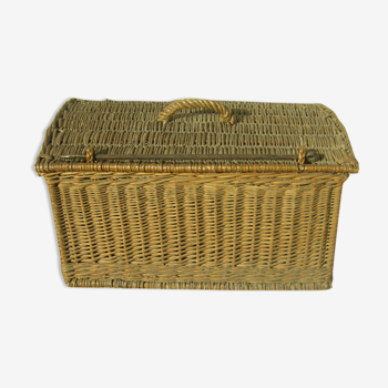 Antique wicker trunk