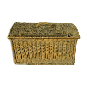 Antique wicker trunk