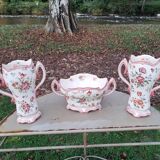 Porcelain vase and planter set