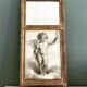 Old trumeau to lay or hang 57x27cm