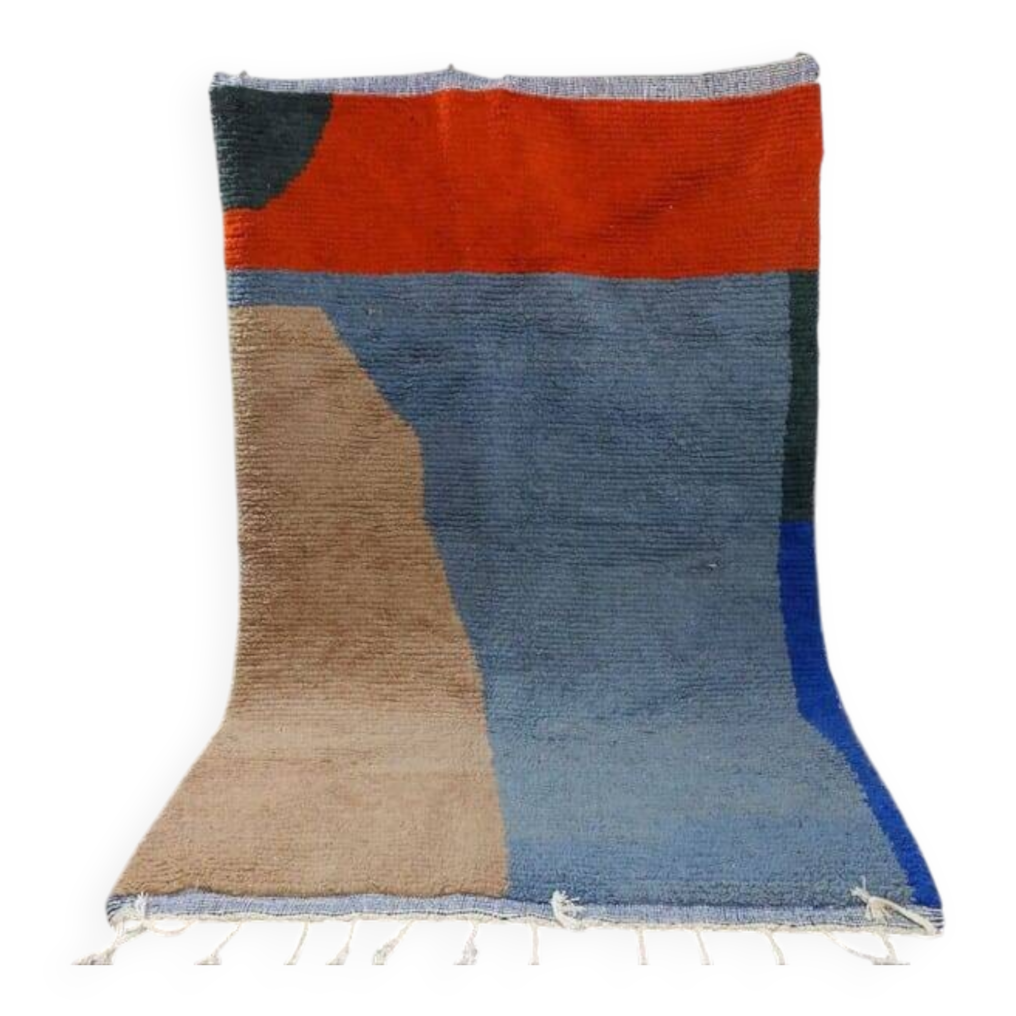 Tapis en laine pure motifs colorés taille 100 x 200 cm