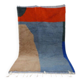 Tapis en laine pure motifs colorés taille 100 x 200 cm