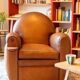 Club armchair with armrest box