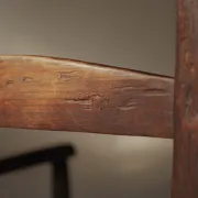 Fauteuil paysan en bois massif et paille, XIXᵉ siècle