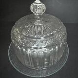 Vintage molded glass bell jar