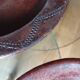 6 antique hand-turned glazed terracotta plates