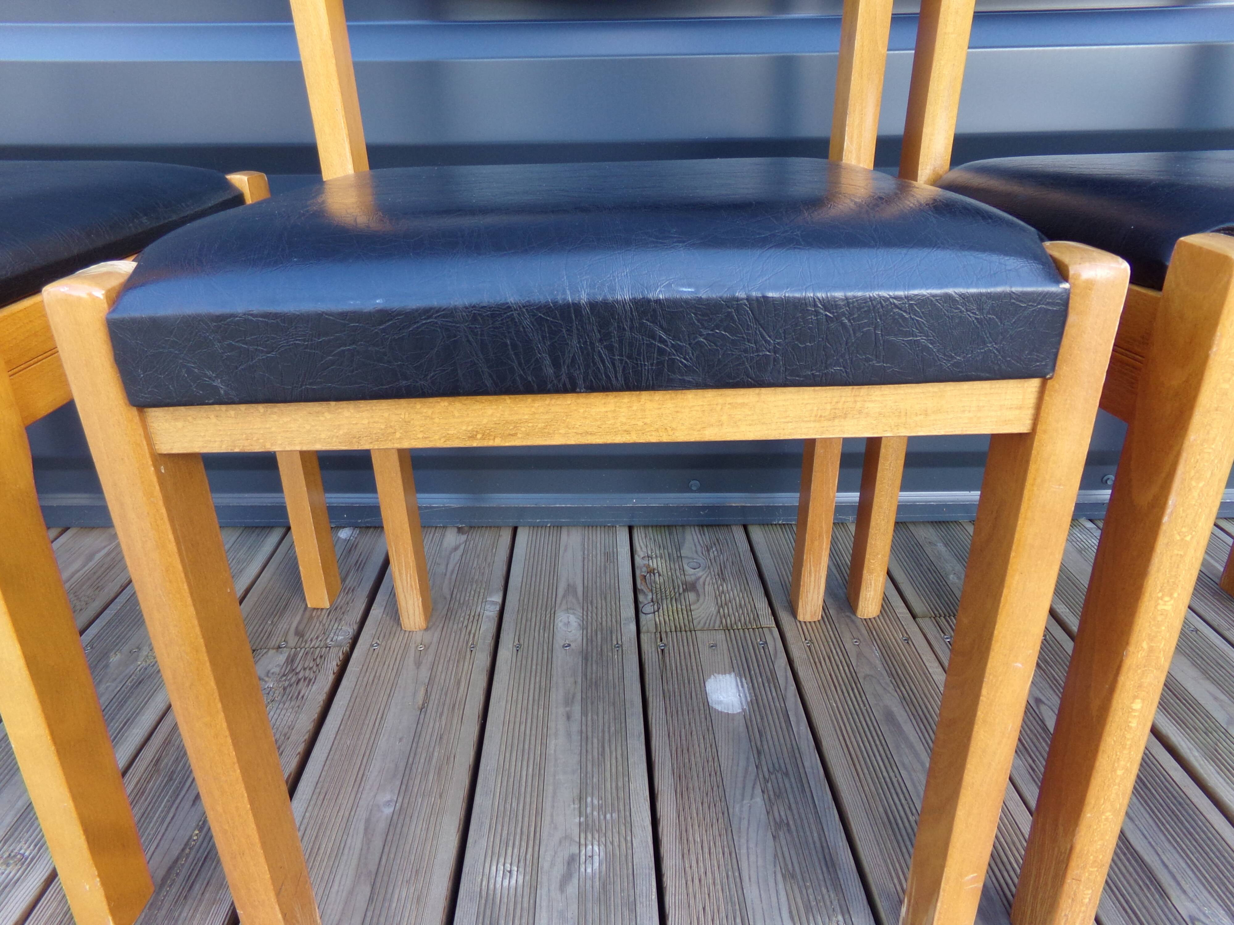 4 chairs baumann imitation black leather