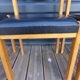 4 chairs baumann imitation black leather