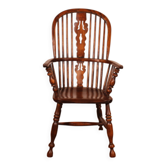 Windsor armchair in ash and elm from the early 19th century