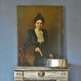 Portrait Adolphe Demange élègante aux gants 1899