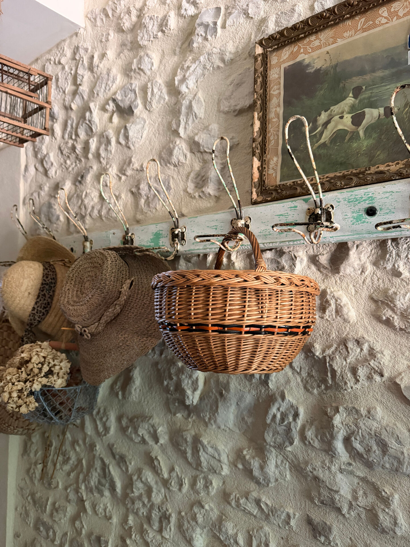 Vintage wicker basket