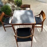 Danish extendable dining table and games table in Rio rosewood, 1960.