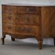 18ème siècle, commode danoise baroque serpentine antique en noyer