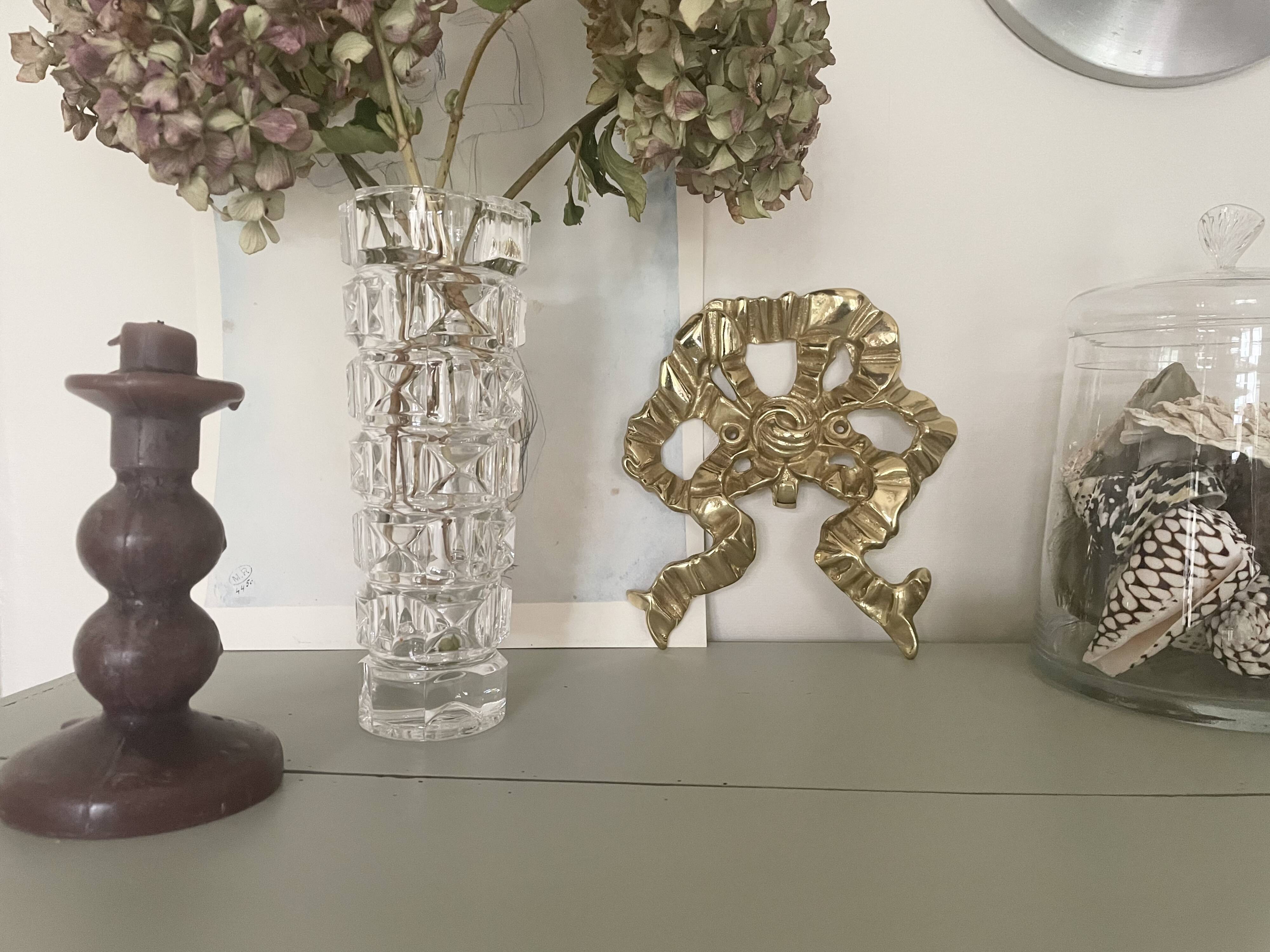 Crochet mural noeud laiton doré