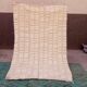 Handmade white Berber rug in natural wool, size 140 x 260 cm
