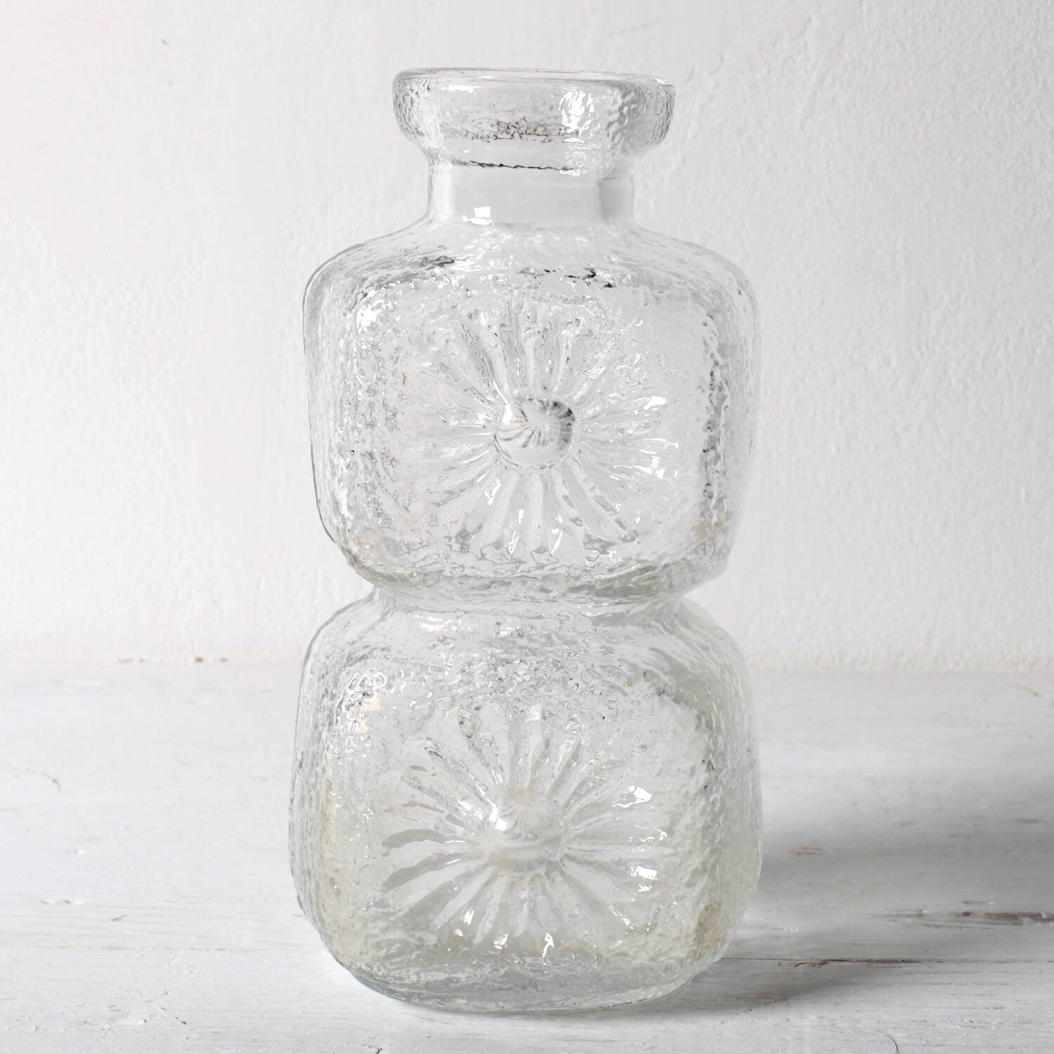 Pressed Glass Vase Flowers by Pavel Panek / Czech Republic / 1973