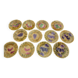12 sarreguemine fruit plates