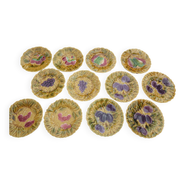 12 sarreguemine fruit plates