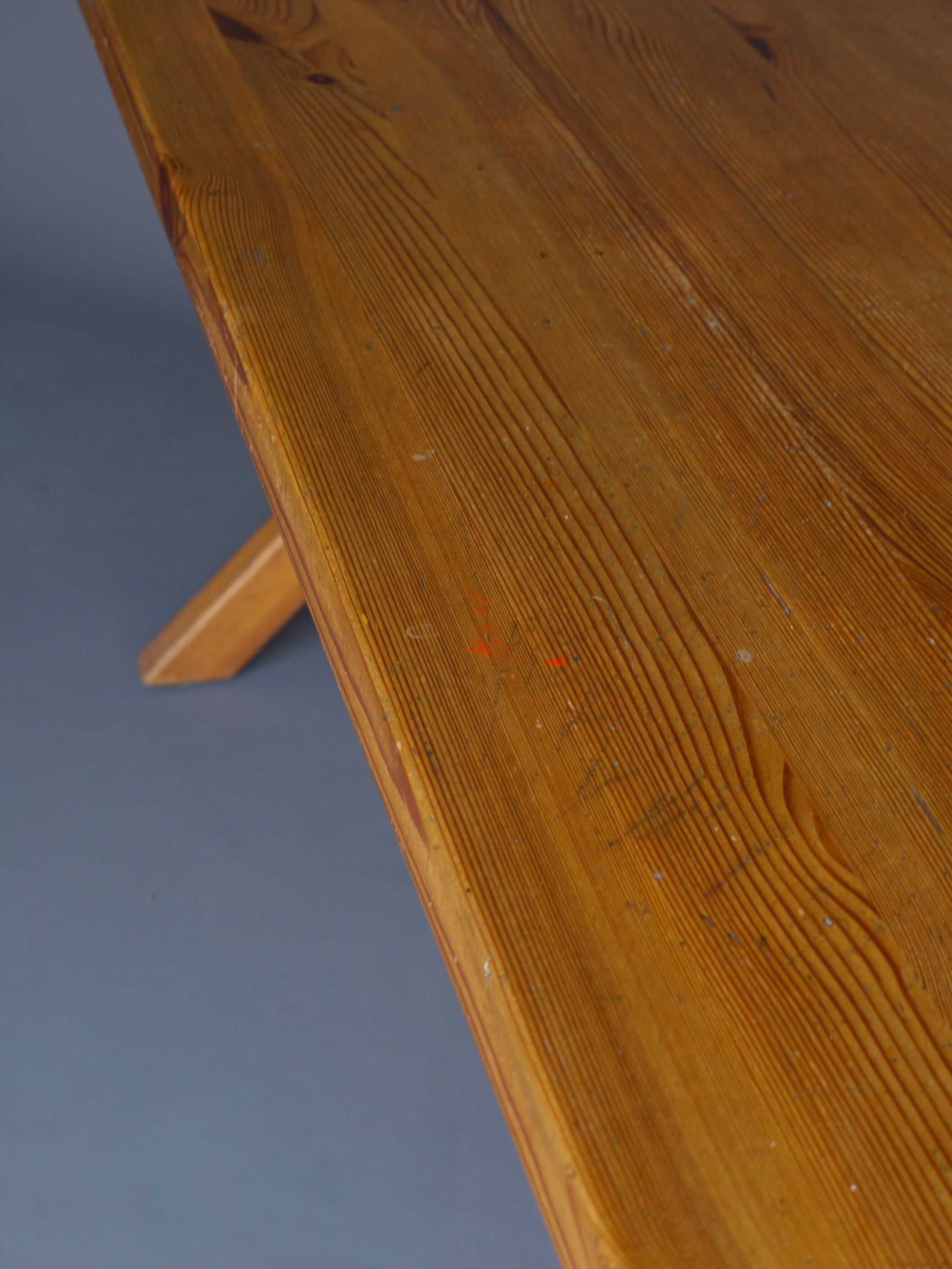 Scandinavian pine dining table 1960s