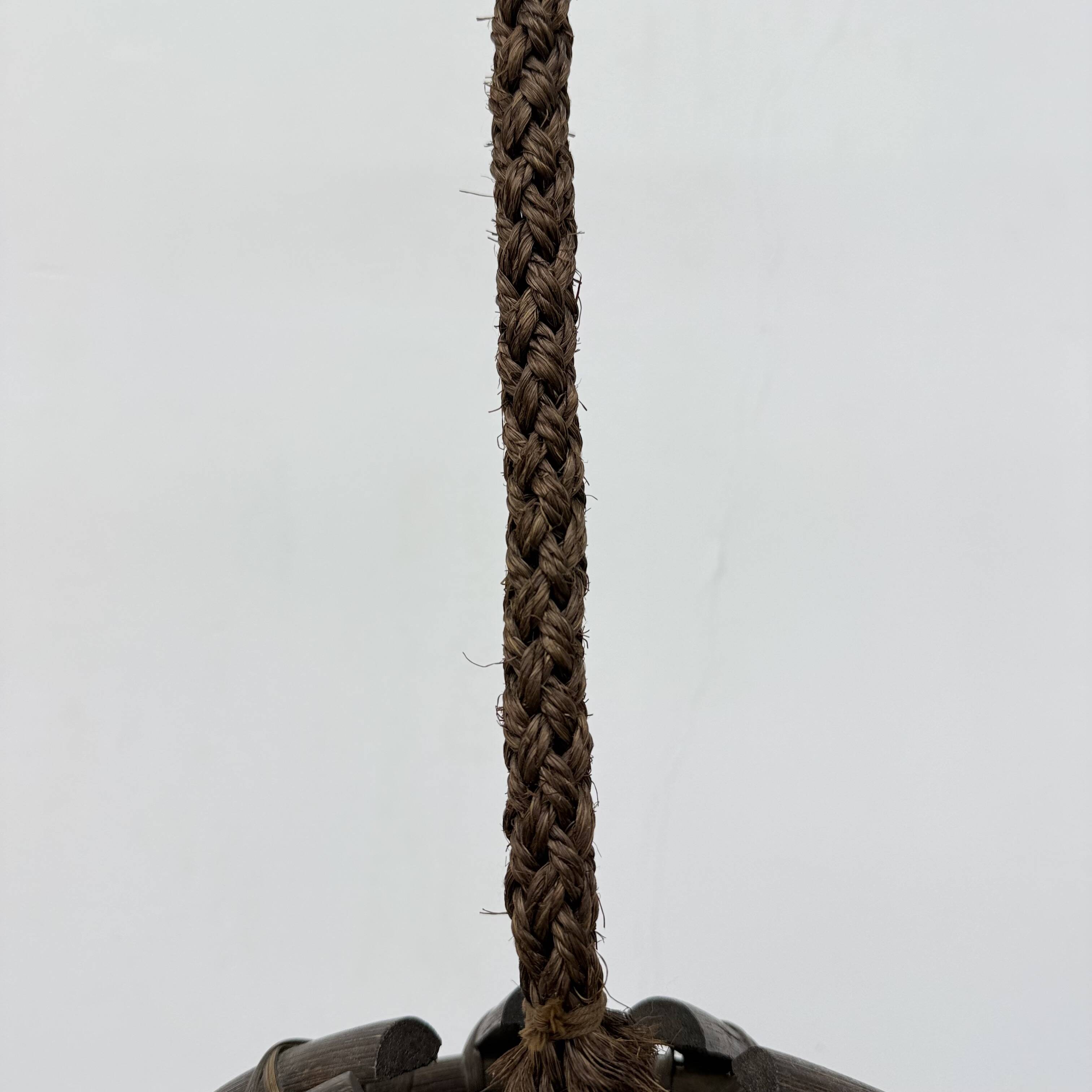 Vintage rattan and webbing hanging lamp 1970s retro