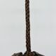 Vintage rattan and webbing hanging lamp 1970s retro