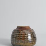 Midcentury-Modern Stoneware Bowl Dripping Motif in the Style of Margaret Rey