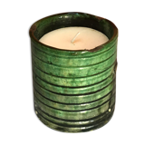 Candle placed in terracotta pottery