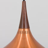 Copper orient hanging pendant lamp by jo hammerborg for fog & morup