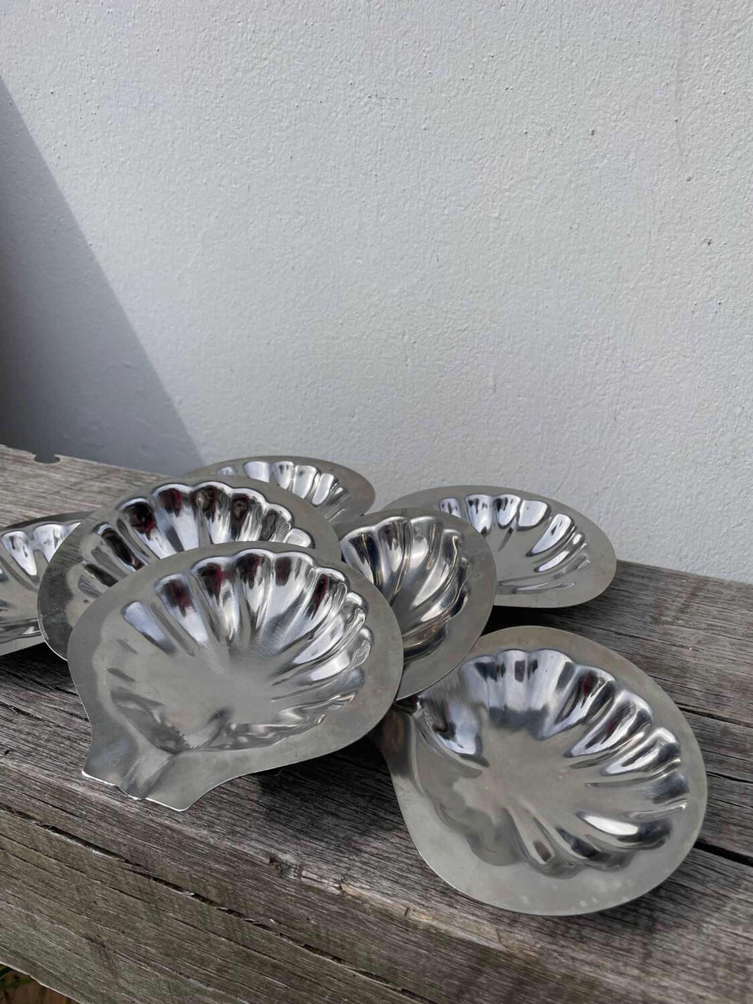 8 coupelles coquillage en inox