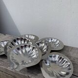 8 coupelles coquillage en inox