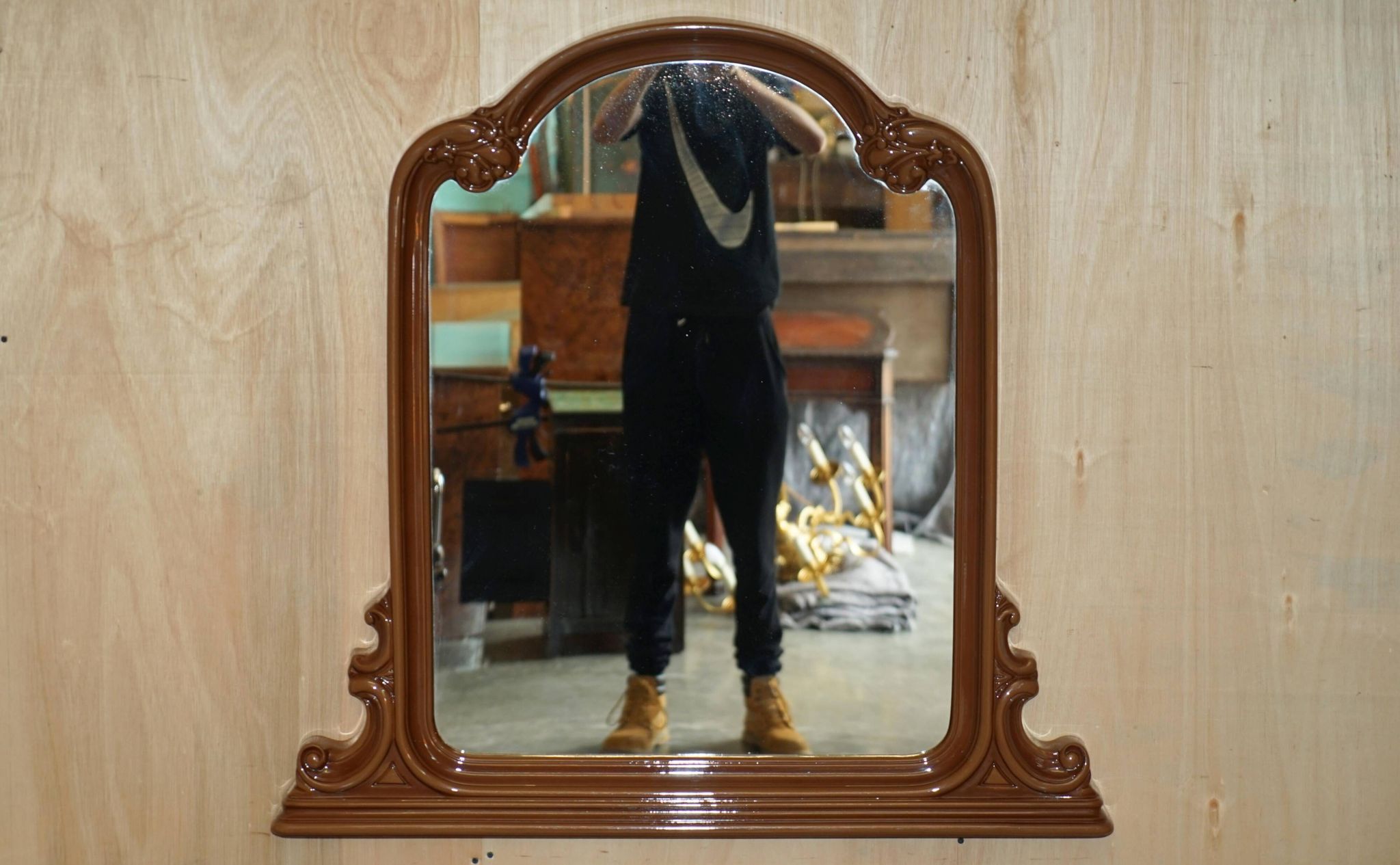 Miroir décoratif vintage Art Déco cadre épais