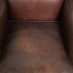Set of 2 subtle sheepskin wingback armchairs in English style