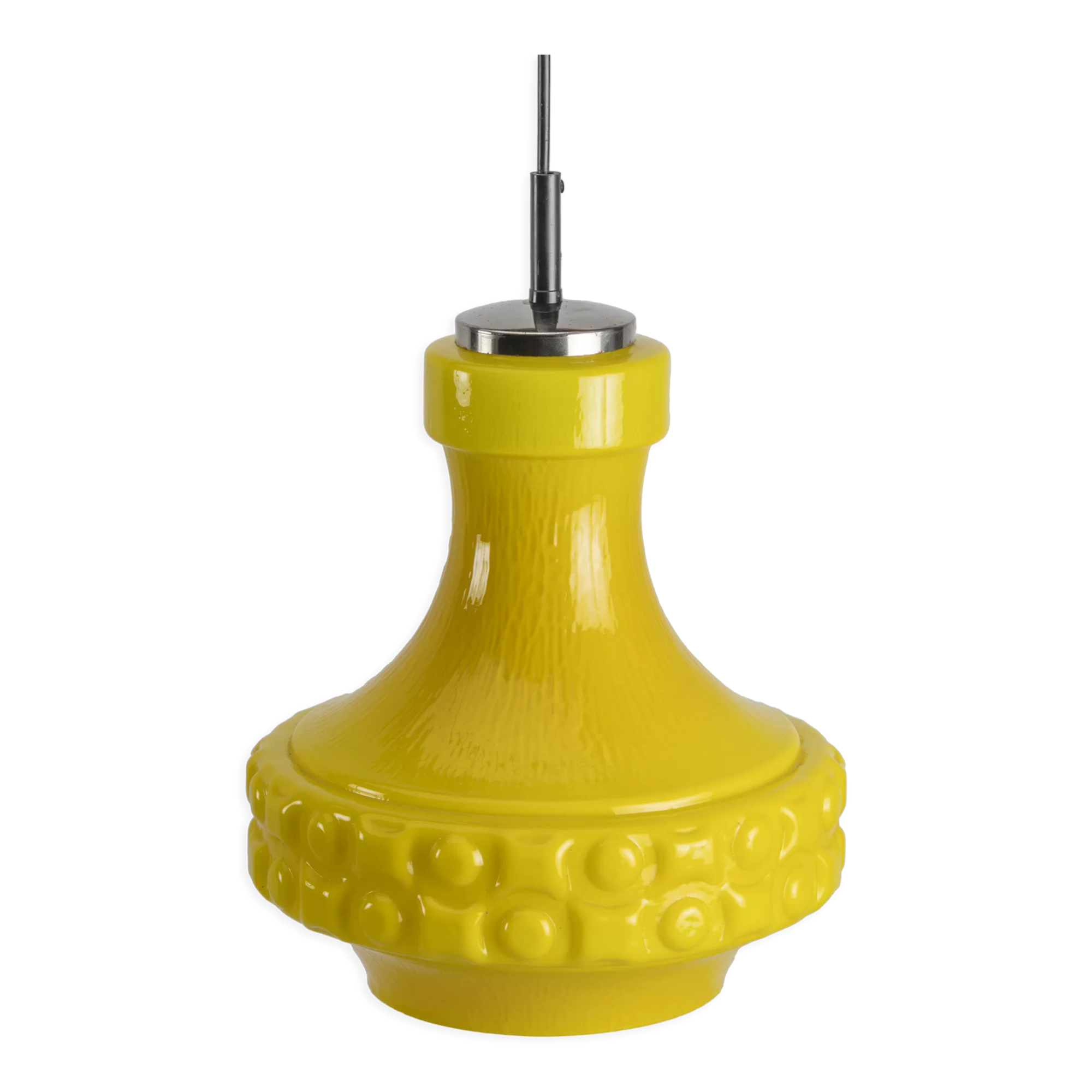 Suspension Peil et Putzler space age 'waffeled' jaune