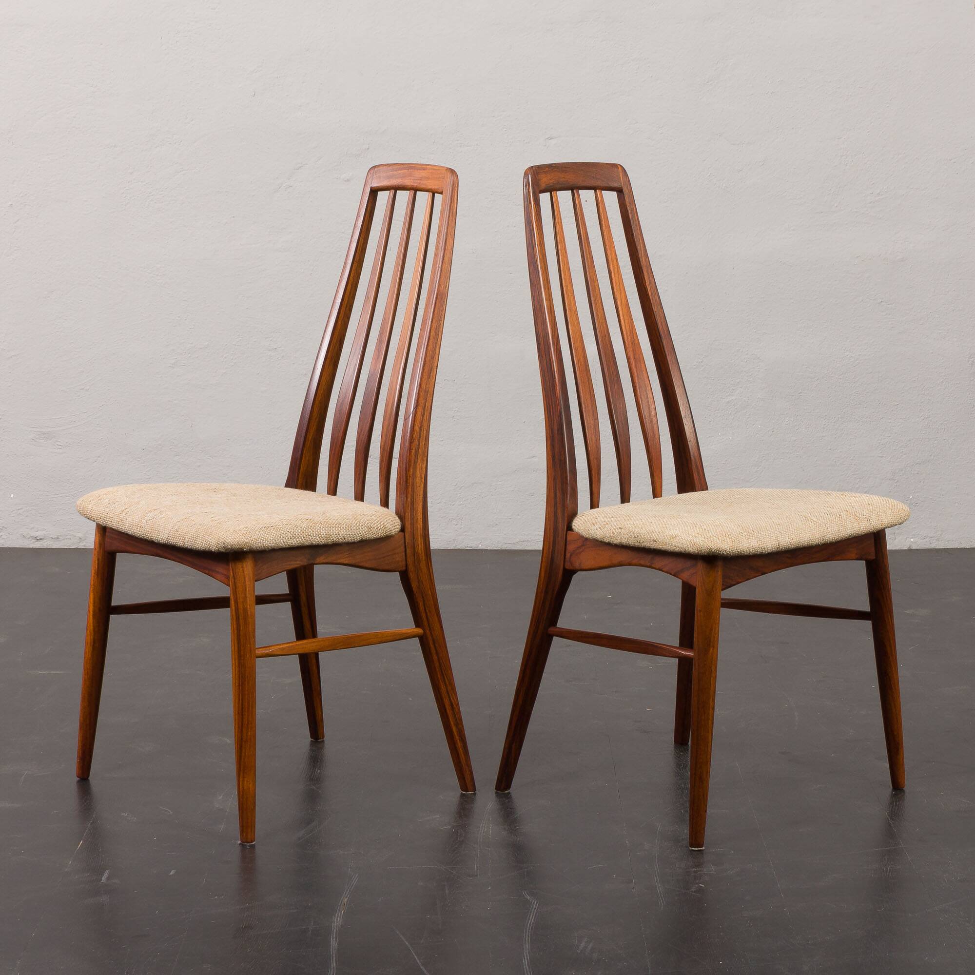 Danish Rosewood Eva Dining Chairs by Niels Koefoed for Koefoeds Hornslet