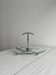 Glass and silver metal cheese board