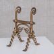 2 brass antique fire dogs