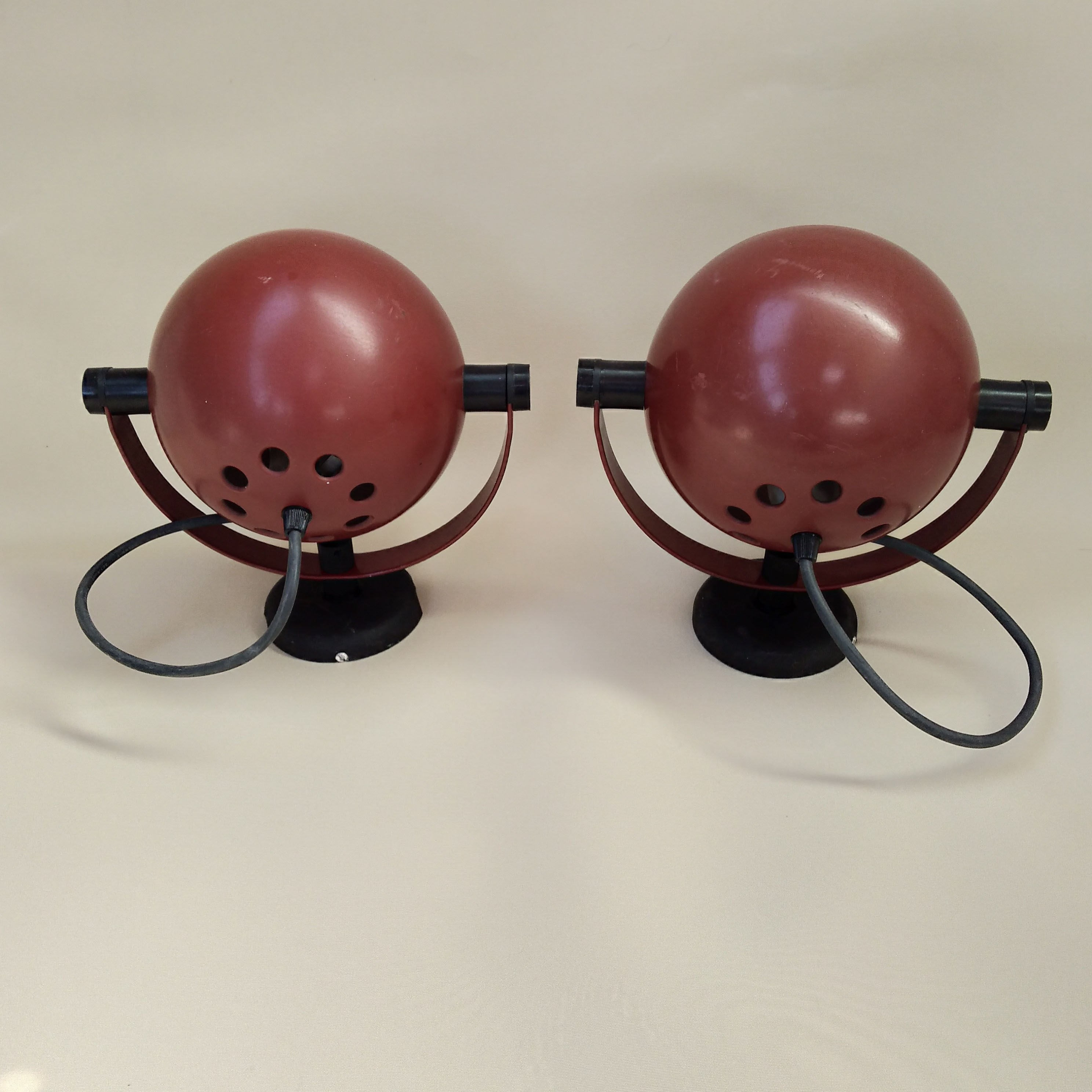 Pair of vintage 1960 eyeball wall light