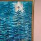 Mid-Century Oil on Canvas “Blue Trees” by Ag Liljardh– Vintage & Framed