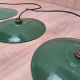 Set of 4 old pendant lamps