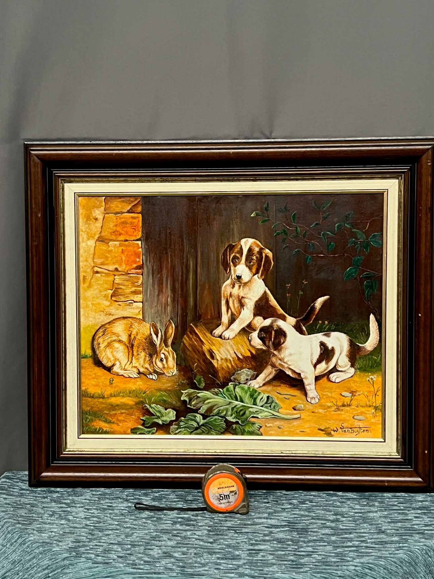 Willy van Buyten (born 1935-). Painting "Surprise". Oil on canvas.