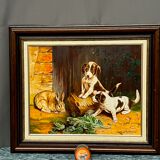 Willy van Buyten (born 1935-). Painting "Surprise". Oil on canvas.