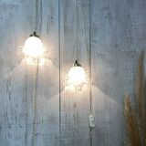Pair of vintage tulip lamps