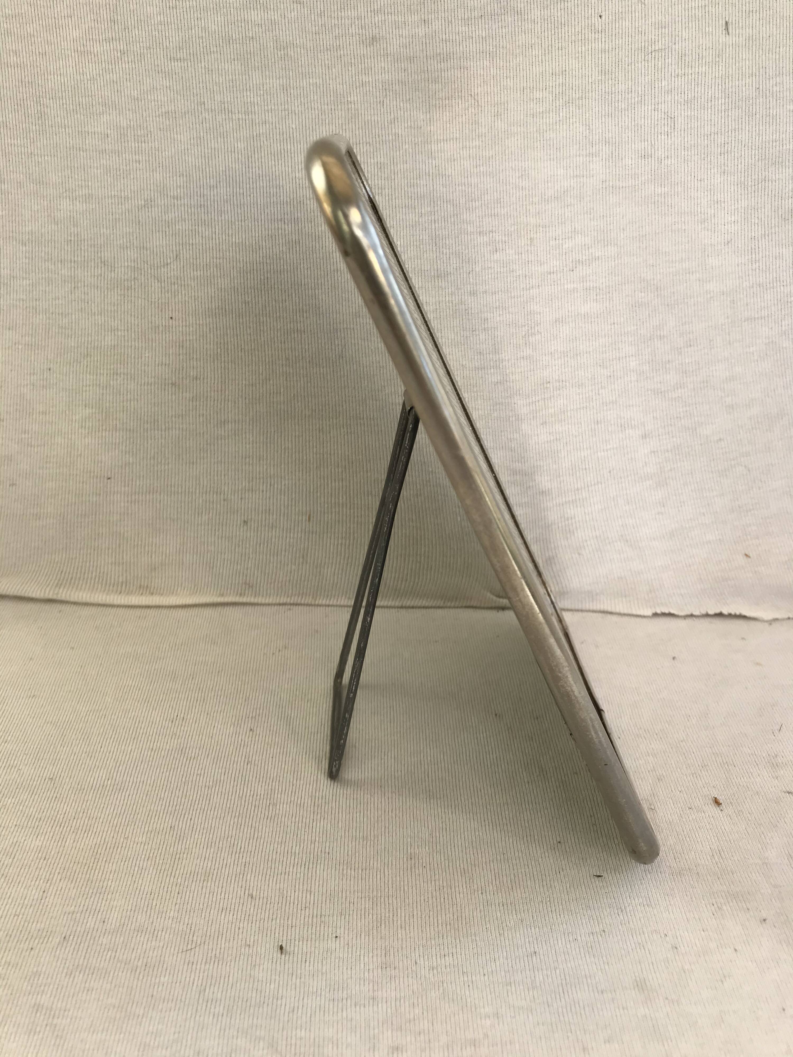 Former mirror barbier contour alu - vintage decoration tripod