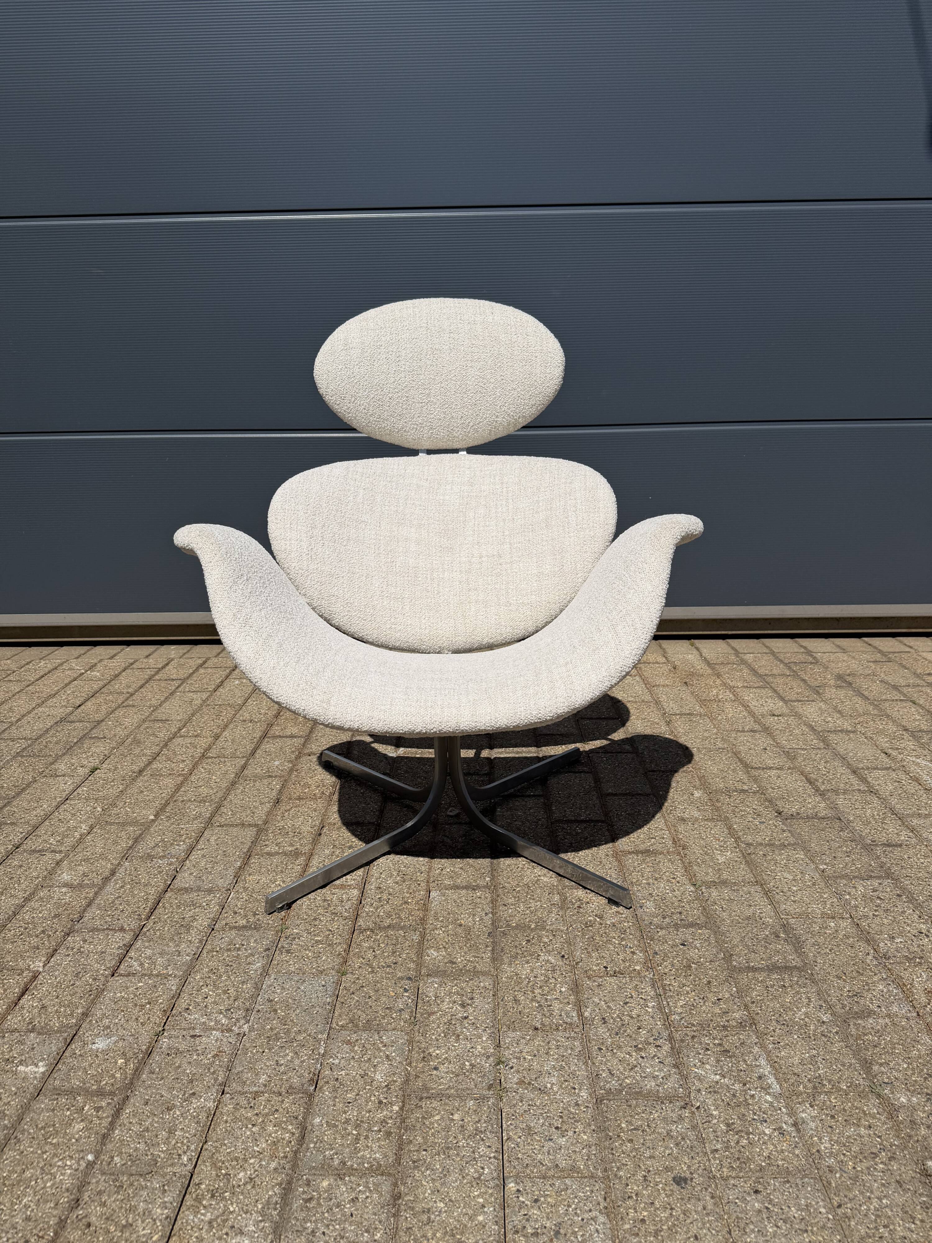 Artifort Big Tulip 1ste éditie Pierre Paulin, Beige/écru Bouclé