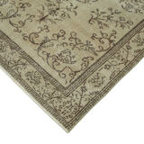 Handwoven anatolian beige carpet 140 cm x 275 cm