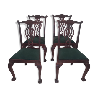 Lot of 4 old chippendal chairs