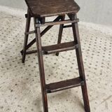Old wooden stepladder library steps decorative foldable