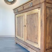 Buffet parisien ancien, Chêne clair brut