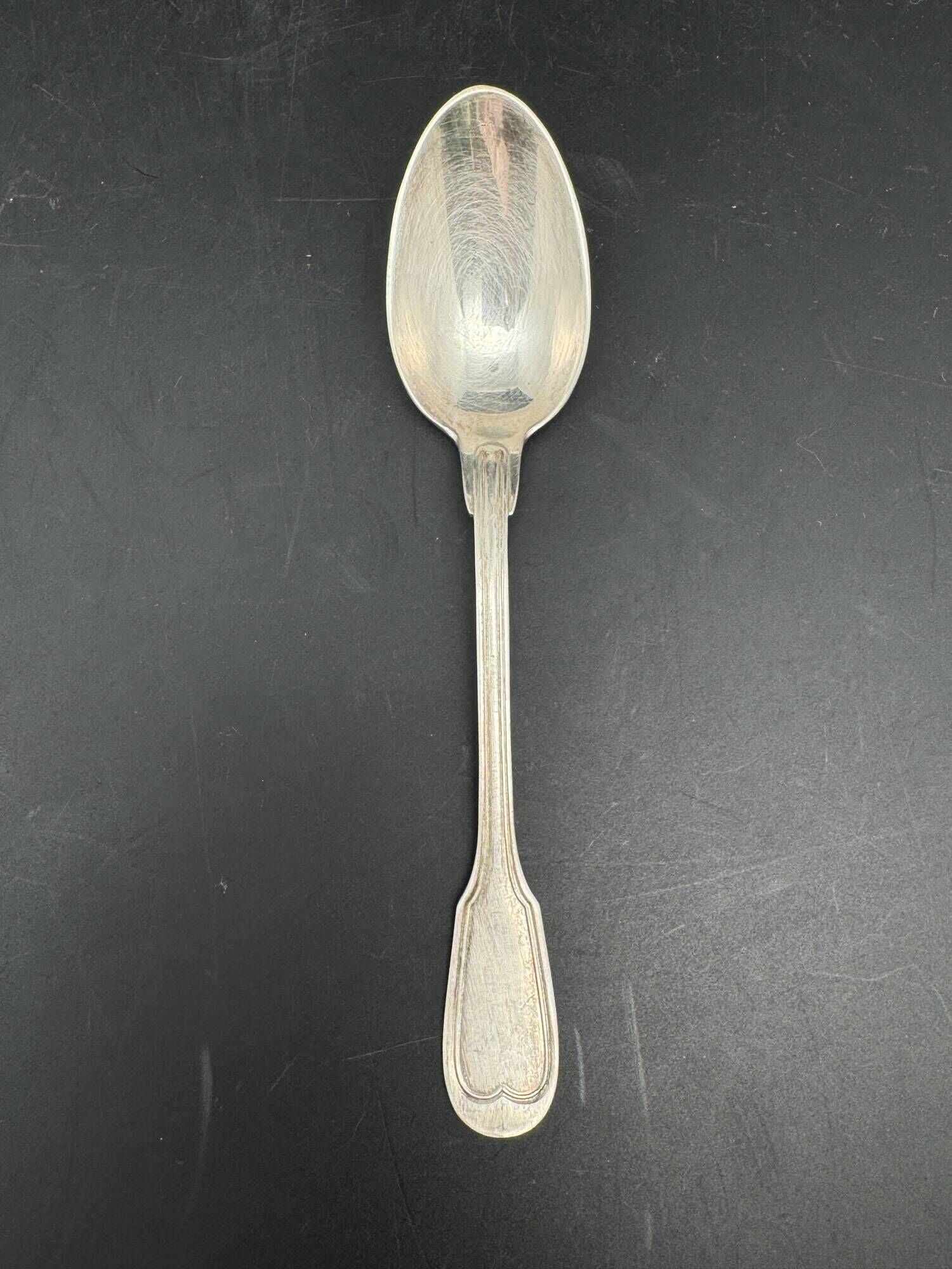 White metal (silverware) dessert spoons in original box – 1224b8